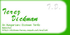 terez dickman business card